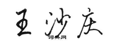 骆恒光王沙庆行书个性签名怎么写