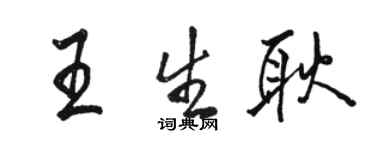 骆恒光王生耿行书个性签名怎么写