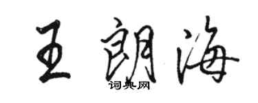 骆恒光王朗海行书个性签名怎么写