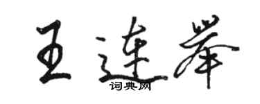 骆恒光王连举行书个性签名怎么写
