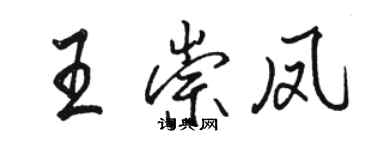 骆恒光王崇凤行书个性签名怎么写