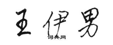 骆恒光王伊男行书个性签名怎么写