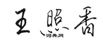 骆恒光王照香行书个性签名怎么写