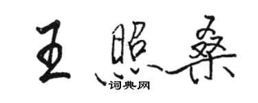 骆恒光王照桑行书个性签名怎么写