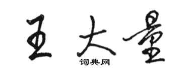 骆恒光王大量行书个性签名怎么写