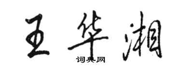 骆恒光王华湘行书个性签名怎么写
