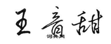 骆恒光王音甜行书个性签名怎么写