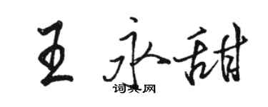 骆恒光王永甜行书个性签名怎么写