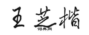 骆恒光王芝楷行书个性签名怎么写