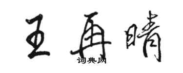 骆恒光王再晴行书个性签名怎么写