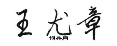 骆恒光王尤章行书个性签名怎么写