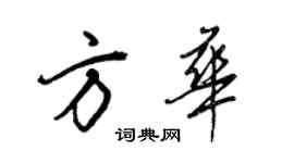 王正良方华行书个性签名怎么写