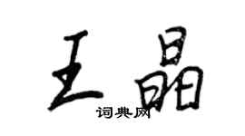 王正良王晶行书个性签名怎么写