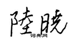 王正良陆晓行书个性签名怎么写