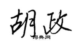 王正良胡政行书个性签名怎么写