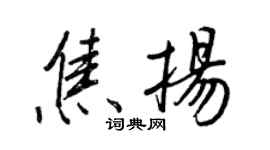 王正良焦扬行书个性签名怎么写