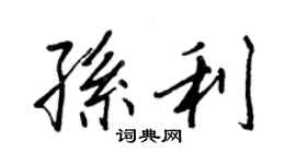 王正良孙利行书个性签名怎么写