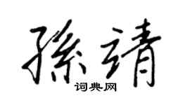 王正良孙靖行书个性签名怎么写