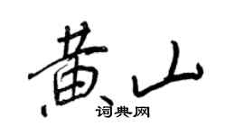王正良黄山行书个性签名怎么写