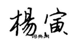 王正良杨寅行书个性签名怎么写