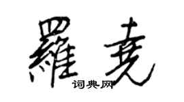 王正良罗尧行书个性签名怎么写