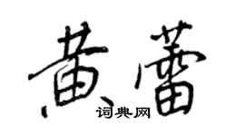 王正良黄蕾行书个性签名怎么写