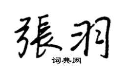 王正良张羽行书个性签名怎么写