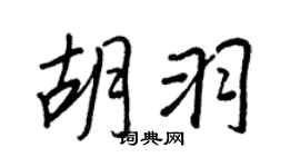 王正良胡羽行书个性签名怎么写