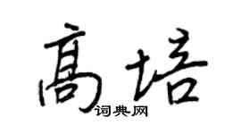 王正良高培行书个性签名怎么写