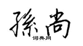 王正良孙尚行书个性签名怎么写
