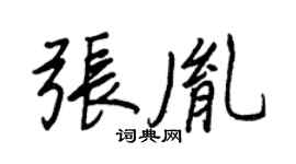 王正良张胤行书个性签名怎么写