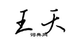 王正良王夭行书个性签名怎么写