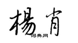 王正良杨肖行书个性签名怎么写