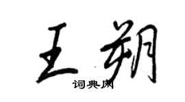 王正良王朔行书个性签名怎么写