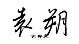 王正良袁朔行书个性签名怎么写