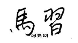 王正良马习行书个性签名怎么写