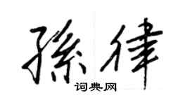 王正良孙律行书个性签名怎么写
