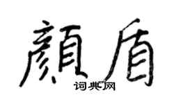 王正良颜盾行书个性签名怎么写