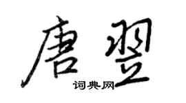 王正良唐翌行书个性签名怎么写