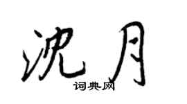 王正良沈月行书个性签名怎么写