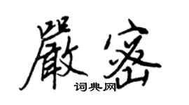 王正良严密行书个性签名怎么写