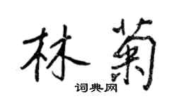 王正良林菊行书个性签名怎么写