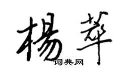王正良杨萃行书个性签名怎么写