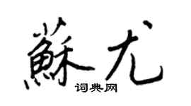 王正良苏尤行书个性签名怎么写