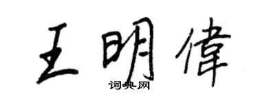 王正良王明伟行书个性签名怎么写