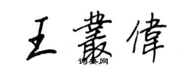 王正良王丛伟行书个性签名怎么写