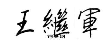王正良王继军行书个性签名怎么写