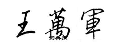 王正良王万军行书个性签名怎么写