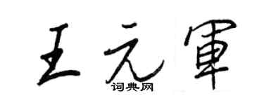王正良王元军行书个性签名怎么写
