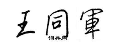 王正良王同军行书个性签名怎么写